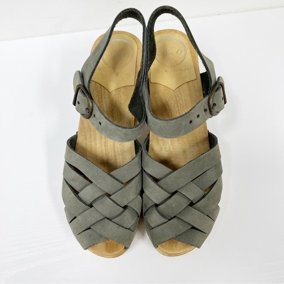 No 6 Store Clogs Woven Braided Sandals 37 Gray Suede 7 - Picture 5 of 7